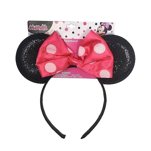 Disney Minnie Mouse Red Headband with Ears and Bow Dress Up Cosplay NWT - Picture 1 of 6